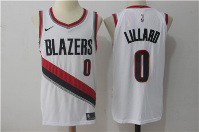 Nike Blazers #0 Damian Lillard White Stitched NBA Jersey Nike Blazers #0 Damian Lillard White Stitched NBA Jersey