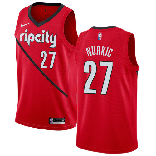 Nike Blazers #27 Jusuf Nurkic Red NBA Swingman Earned Edition Jersey Nike Blazers #27 Jusuf Nurkic Red NBA Swingman Earned Edition Jersey