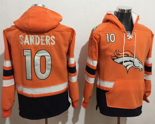 Nike Broncos #10 Emmanuel Sanders Orange Navy Blue Name & Number Pullover NFL Hoodie