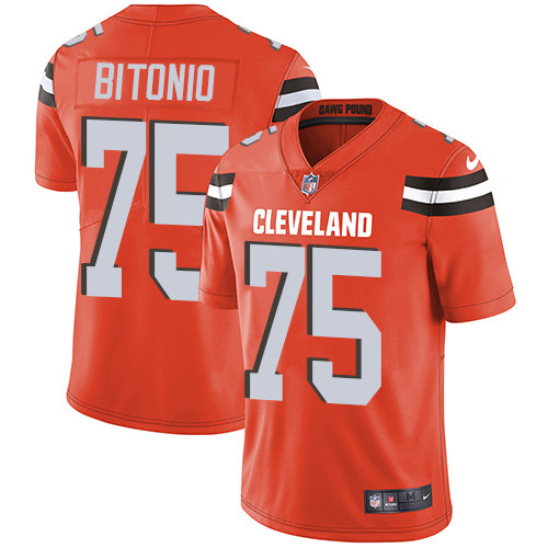 Nike Browns #75 Joel Bitonio Orange Alternate Youth Stitched NFL Vapor Untouchable Limited Jersey Nike Browns #75 Joel Bitonio Orange Alternate Youth Stitched NFL Vapor Untouchable Limited Jersey