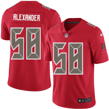 Nike Buccaneers #58 Kwon Alexander Red Men's Stitched NFL Limited Rush Jersey Nike Buccaneers #58 Kwon Alexander Red Men's Stitched NFL Limited Rush Jersey