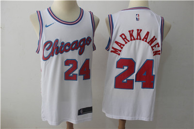 Nike Bulls #24 Laur Markkanen White City Edition Swingman Jersey