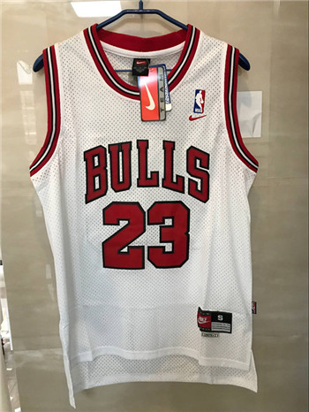 Nike Bulls #23 Michael Jordan White Stitched NBA Jersey