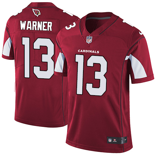 Nike Cardinals #13 Kurt Warner Red Team Color Men's Stitched NFL Vapor Untouchable Limited Jersey