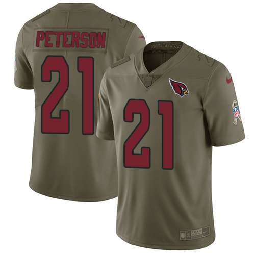 Nike Cardinals #21 Patrick Peterson Olive Youth Stitched NFL Limited 2017 Salute to Service Jersey Nike Cardinals #21 Patrick Peterson Olive Youth Stitched NFL Limited 2017 Salute to Service Jersey