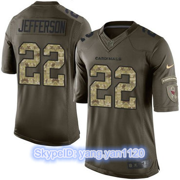 Nike Cardinals #22 Tony Jefferson Green Men's Stitched NFL Limited Salute to Service Jersey