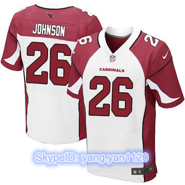 Nike Cardinals #26 Rashad Johnson White Men's Stitched NFL Elite Jersey