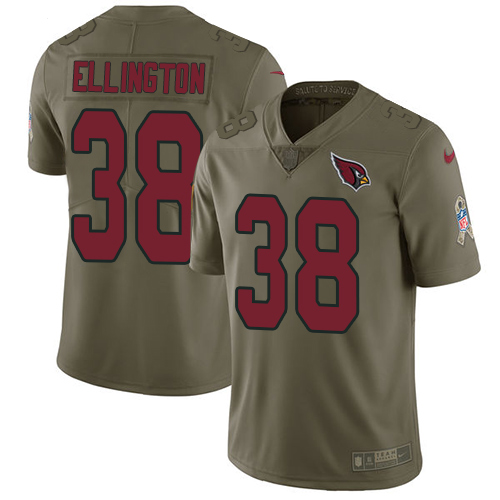 Nike Cardinals #38 Andre Ellington Olive Youth Stitched NFL Limited 2017 Salute to Service Jersey Nike Cardinals #38 Andre Ellington Olive Youth Stitched NFL Limited 2017 Salute to Service Jersey