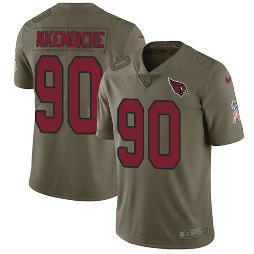 Nike Cardinals #90 Robert Nkemdiche Olive Youth Stitched NFL Limited 2017 Salute to Service Jersey Nike Cardinals #90 Robert Nkemdiche Olive Youth Stitched NFL Limited 2017 Salute to Service Jersey