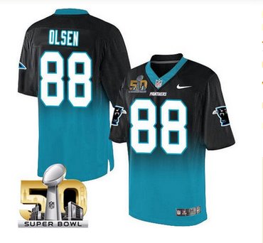 Nike Carolina Panthers #88 Greg Olsen BlackBlue Super Bowl 50 Men's Stitched NFL Elite Fadeaway Fashion Jersey Nike Carolina Panthers #88 Greg Olsen BlackBlue Super Bowl 50 Men's Stitched NFL Elite Fadeaway Fashion Jersey