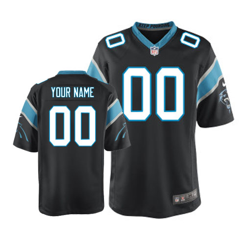Nike Carolina Panthers Customized Game Black Jerseys