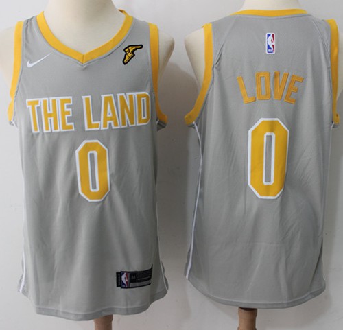 Nike Cavaliers #0 Kevin Love Gray NBA Swingman City Edition Jersey