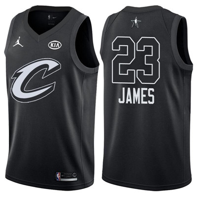 Nike Cavaliers #23 LeBron James Jordan Brand Black 2018 All-Star Game Swingman Jersey
