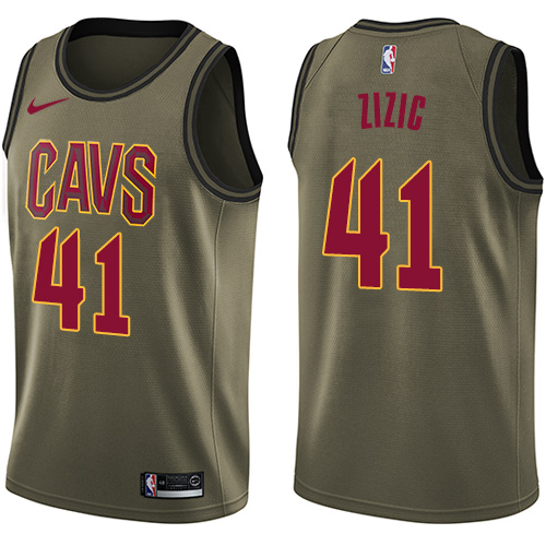Nike Cavaliers #41 Ante Zizic Green Salute to Service Youth NBA Swingman Jersey Nike Cavaliers #41 Ante Zizic Green Salute to Service Youth NBA Swingman Jersey
