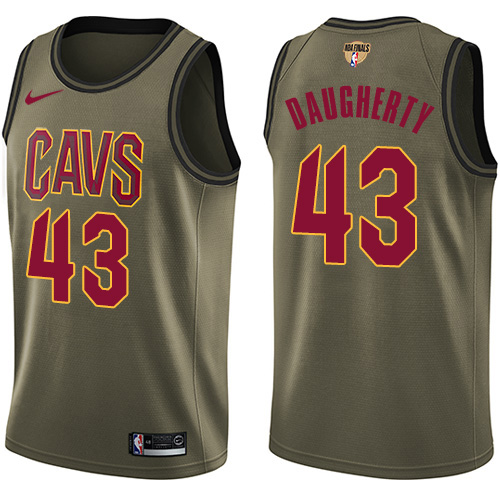 Nike Cavaliers #43 Brad Daugherty Green Salute to Service The Finals Patch NBA Swingman Jersey Nike Cavaliers #43 Brad Daugherty Green Salute to Service The Finals Patch NBA Swingman Jersey