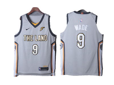 Nike Cavaliers #9 Dwyane Wade Gray City Edition Authentic Jersey Nike Cavaliers #9 Dwyane Wade Gray City Edition Authentic Jersey