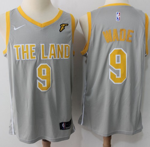 Nike Cavaliers #9 Dwyane Wade Gray NBA Swingman City Edition Jersey