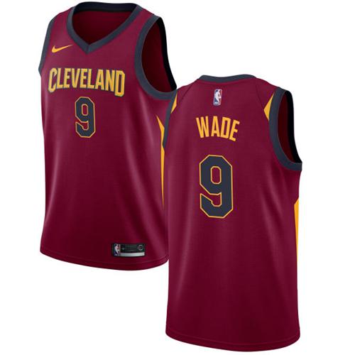 Nike Cavaliers #9 Dwyane Wade Red Stitched NBA Swingman Jersey