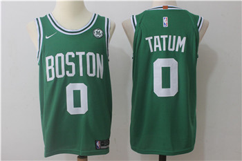 Nike Celtics #0 Jayson Tatum Green Nike Stitched NBA Jersey