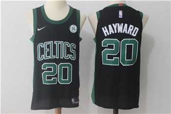 Nike Celtics #20 Gordon Hayward Black Nike Jersey