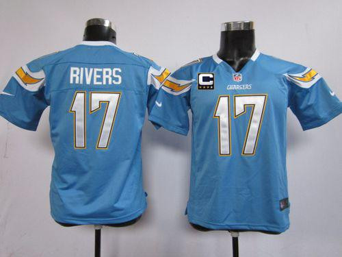 Nike Chargers #17 Philip Rivers Electric Blue Alternate With C Patch Youth Stitched NFL Elite Jersey Nike Chargers #17 Philip Rivers Electric Blue Alternate With C Patch Youth Stitched NFL Elite Jersey