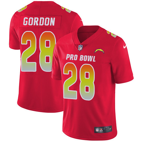 Nike Chargers #28 Melvin Gordon Red Youth Stitched NFL Limited AFC 2019 Pro Bowl Jersey