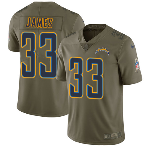 Nike Chargers #33 Derwin James Olive Youth Stitched NFL Limited 2017 Salute to Service Jersey Nike Chargers #33 Derwin James Olive Youth Stitched NFL Limited 2017 Salute to Service Jersey