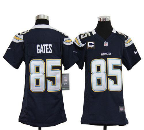 Nike Chargers #85 Antonio Gates Navy Blue Team Color With C Patch Youth Stitched NFL Elite Jersey Nike Chargers #85 Antonio Gates Navy Blue Team Color With C Patch Youth Stitched NFL Elite Jersey