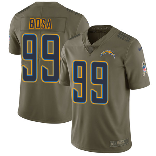 Nike Chargers #99 Joey Bosa Olive Youth Stitched NFL Limited 2017 Salute to Service Jersey