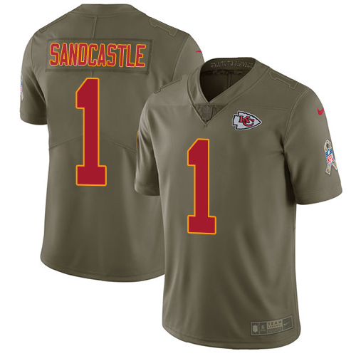 Nike Chiefs #1 Leon Sandcastle Olive Men's Stitched NFL Limited 2017 Salute to Service Jersey Nike Chiefs #1 Leon Sandcastle Olive Men's Stitched NFL Limited 2017 Salute to Service Jersey