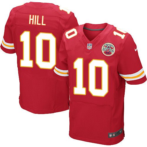 Nike Chiefs #10 Tyreek Hill Red Team Color Men's Stitched NFL Elite Jersey Nike Chiefs #10 Tyreek Hill Red Team Color Men's Stitched NFL Elite Jersey