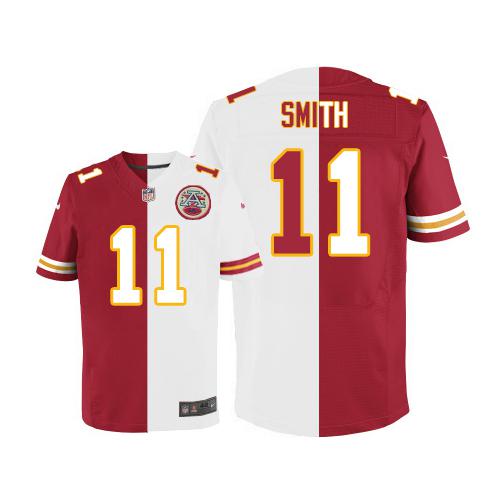 Nike Chiefs #11 Alex Smith Red White Men's Stitched NFL Elite Split Jersey Nike Chiefs #11 Alex Smith Red White Men's Stitched NFL Elite Split Jersey