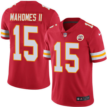 Nike Chiefs #15 Patrick Mahomes II Red Men's Stitched NFL Limited Rush Jersey
