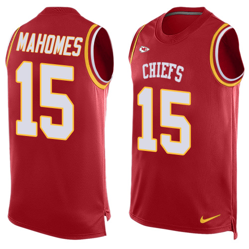 Nike Chiefs #15 Patrick Mahomes Red Team Color Men's Stitched NFL Limited Tank Top Jersey Nike Chiefs #15 Patrick Mahomes Red Team Color Men's Stitched NFL Limited Tank Top Jersey