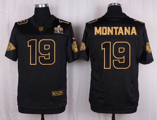 Nike Chiefs #19 Joe Montana Black Men's Stitched NFL Elite Pro Line Gold Collection Jersey Nike Chiefs #19 Joe Montana Black Men's Stitched NFL Elite Pro Line Gold Collection Jersey