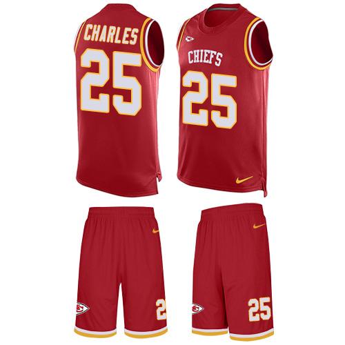 Nike Chiefs #25 Jamaal Charles Red Team Color Men's Stitched NFL Limited Tank Top Suit Jersey Nike Chiefs #25 Jamaal Charles Red Team Color Men's Stitched NFL Limited Tank Top Suit Jersey