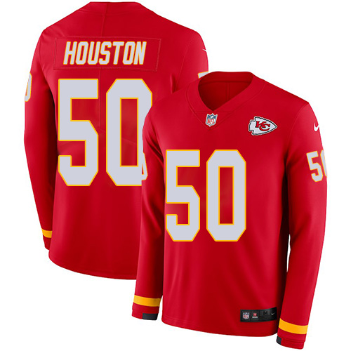 Nike Chiefs #50 Justin Houston Red Team Color Men's Stitched NFL Limited Therma Long Sleeve Jersey Nike Chiefs #50 Justin Houston Red Team Color Men's Stitched NFL Limited Therma Long Sleeve Jersey