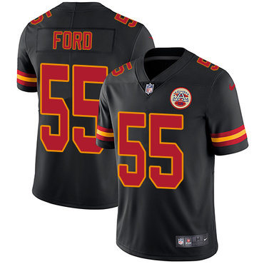 Nike Chiefs #55 Dee Ford Black Men's Stitched NFL Limited Rush Jersey Nike Chiefs #55 Dee Ford Black Men's Stitched NFL Limited Rush Jersey