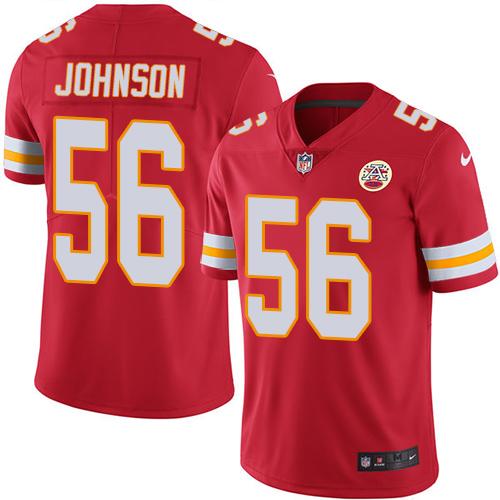 Nike Chiefs #56 Derrick Johnson Red Team Color Men's Stitched NFL Vapor Untouchable Limited Jersey Nike Chiefs #56 Derrick Johnson Red Team Color Men's Stitched NFL Vapor Untouchable Limited Jersey
