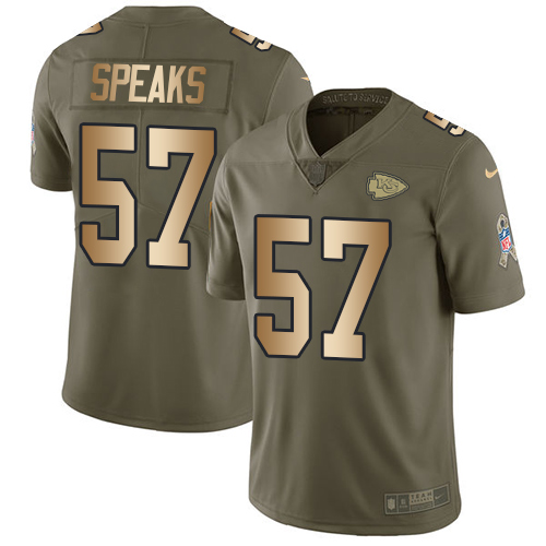 Nike Chiefs #57 Breeland Speaks Olive Gold Men's Stitched NFL Limited 2017 Salute To Service Jersey Nike Chiefs #57 Breeland Speaks Olive Gold Men's Stitched NFL Limited 2017 Salute To Service Jersey