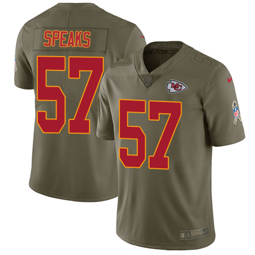 Nike Chiefs #57 Breeland Speaks Olive Men's Stitched NFL Limited 2017 Salute To Service Jersey Nike Chiefs #57 Breeland Speaks Olive Men's Stitched NFL Limited 2017 Salute To Service Jersey