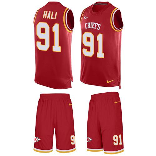 Nike Chiefs #91 Tamba Hali Red Team Color Men's Stitched NFL Limited Tank Top Suit Jersey Nike Chiefs #91 Tamba Hali Red Team Color Men's Stitched NFL Limited Tank Top Suit Jersey