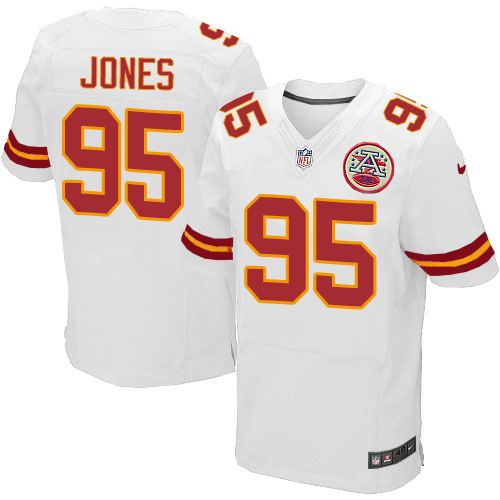 Nike Chiefs #95 Chris Jones White Men's Stitched NFL Elite Jersey Nike Chiefs #95 Chris Jones White Men's Stitched NFL Elite Jersey