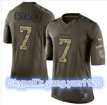 Nike Cincinnati Bengals #7 Boomer Esiason Green Men's Stitched NFL Limited Salute to Service Jersey