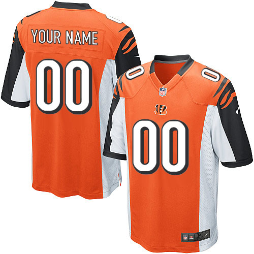 Nike Cincinnati Bengals Customized Game Orange Jerseys