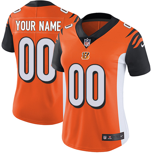 Nike Cincinnati Bengals Elite Orange Alternate Women's Jersey NFL  Vapor Untouchable Customized jerseys
