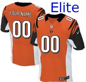 Nike Cincinnati Bengals Orange Customized Elite Jerseys