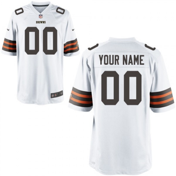 Nike Cleveland Browns Customized Game White Jerseys Nike Cleveland Browns Customized Game White Jerseys