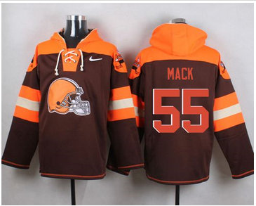 Nike Cleverland Browns #55 Alex Mack Brown Player Pullover NFL Hoodie