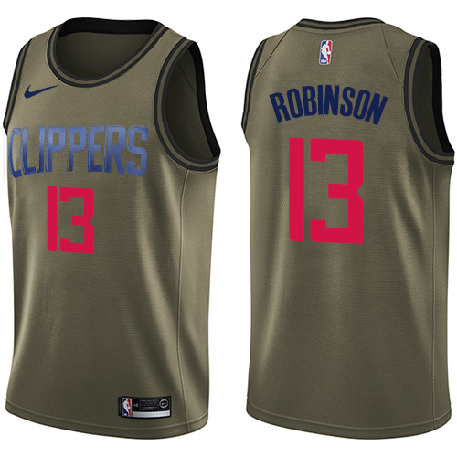Nike Clippers #13 Jerome Robinson Green NBA Swingman Salute to Service Jersey Nike Clippers #13 Jerome Robinson Green NBA Swingman Salute to Service Jersey